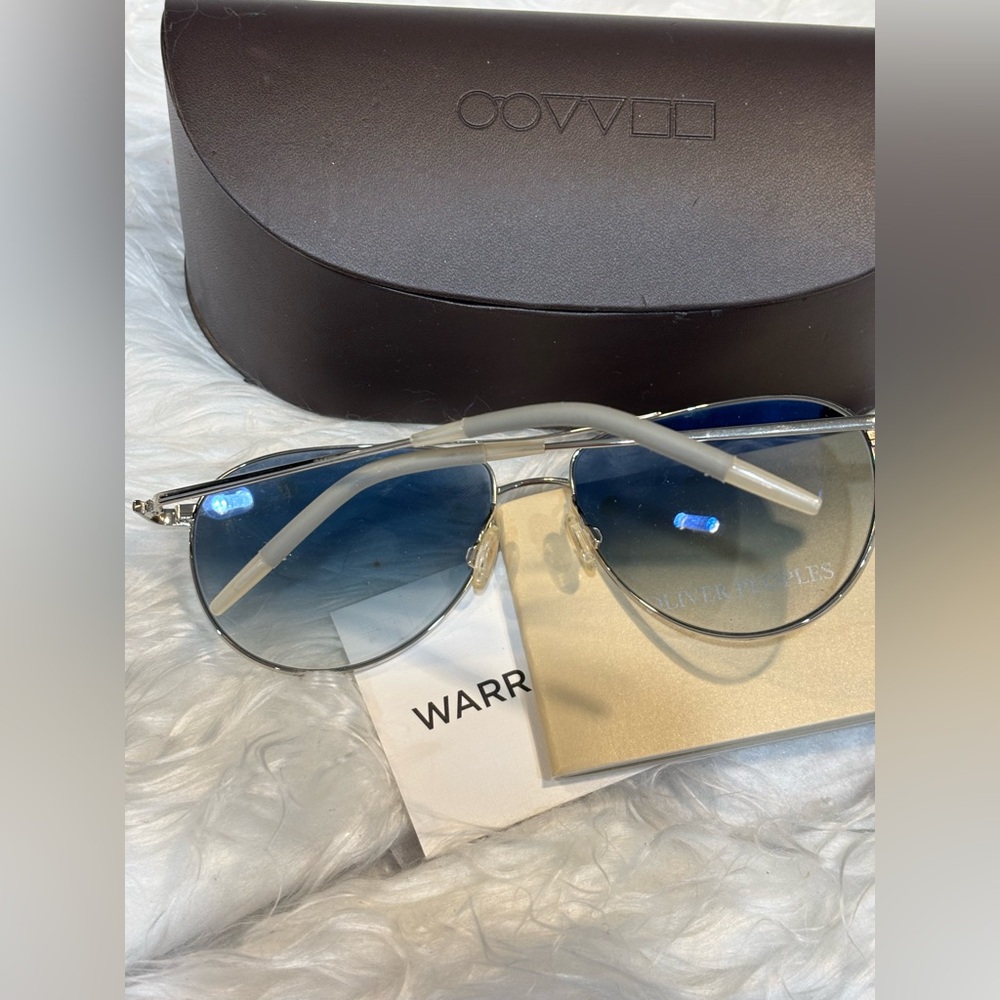 Oliver Peoples Blue and Silver Sunglasses - Picture 7 of 10
